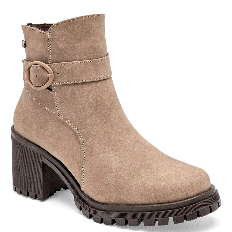 Lug Sole Block Heel Boots
