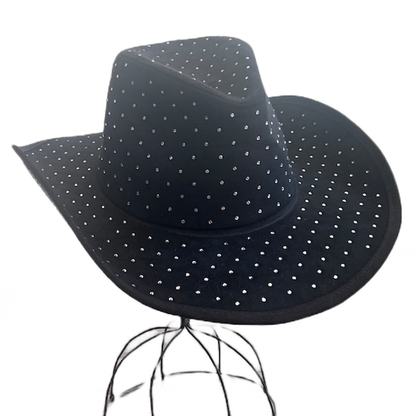 Rhinestone Black Cowboy Hat